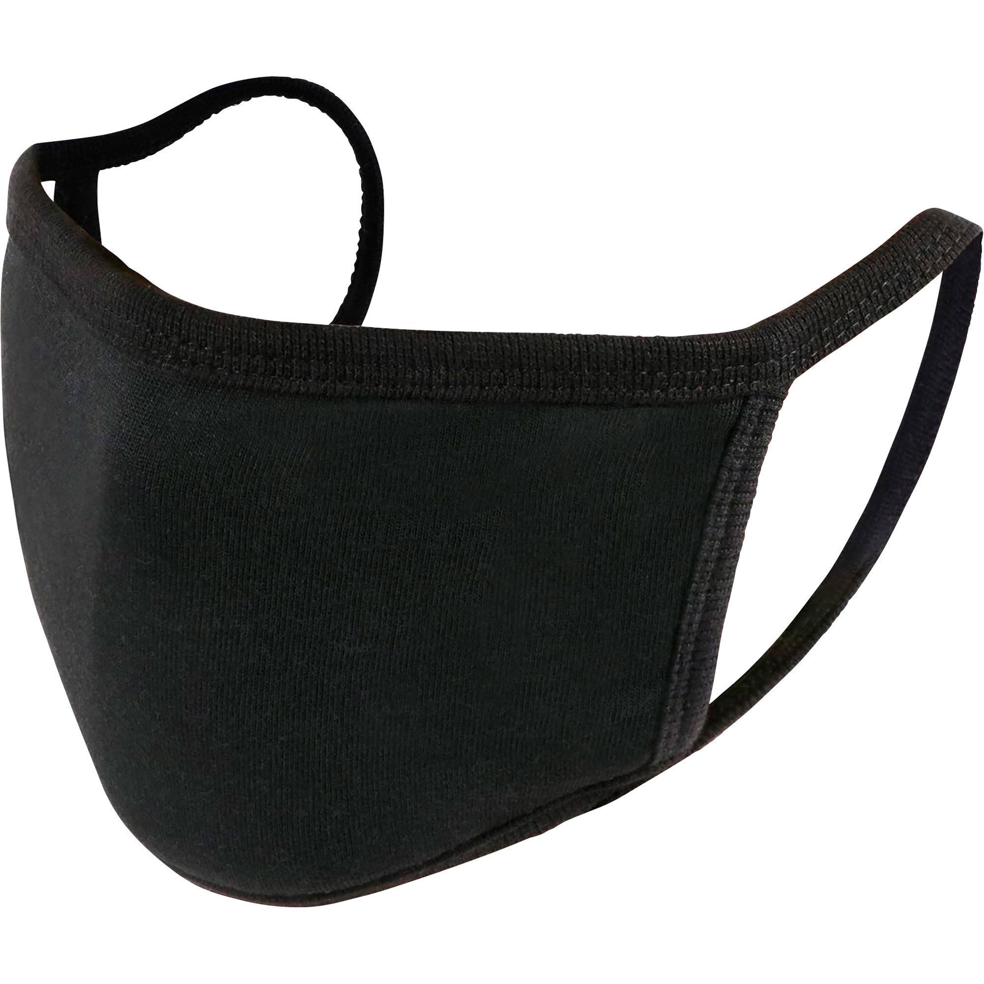 Reusable Cotton Face Mask, Black, One Size